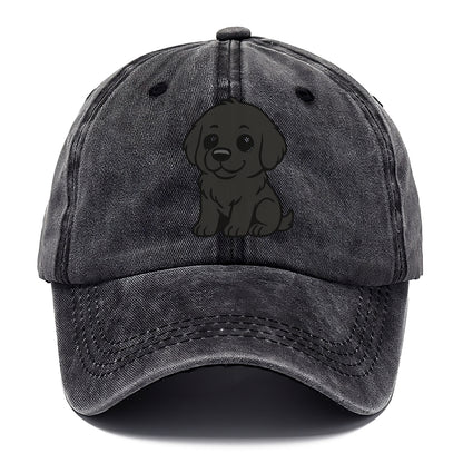 newfoundland black sitting pose with gentle giant expression portrait design Hat
