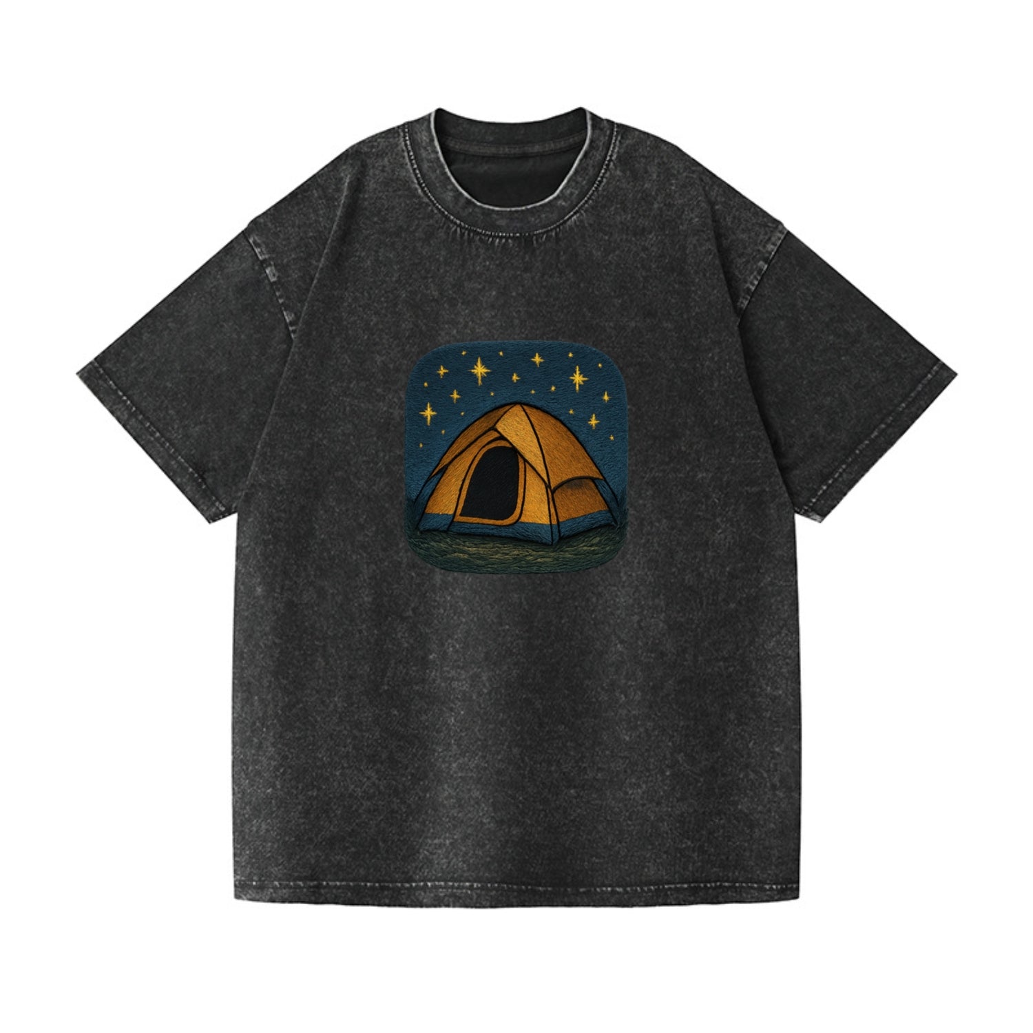 starlit tent under night sky Hat