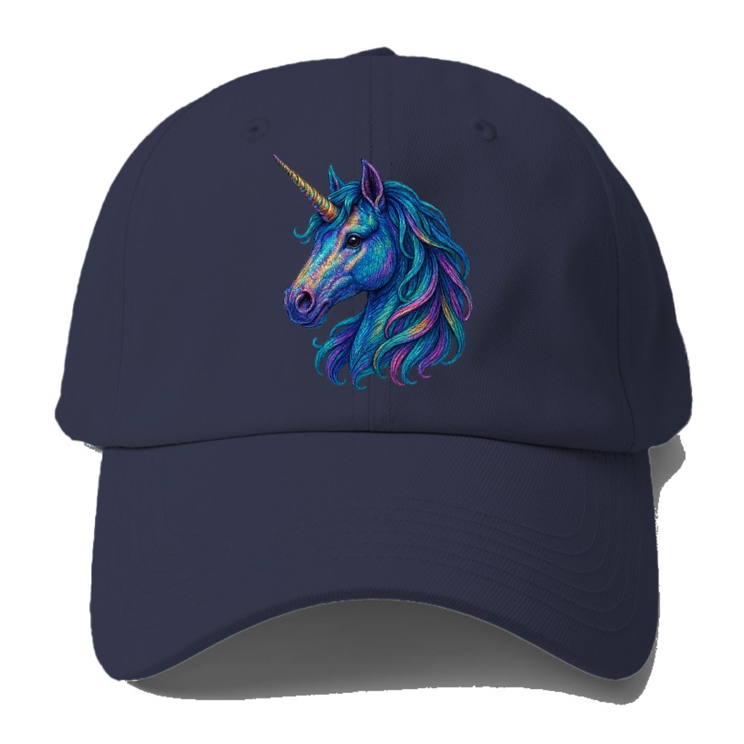 rainbow unicorn head artistic illustration Hat