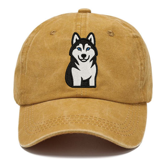 husky-blue-eyes-piercing-gaze Hat