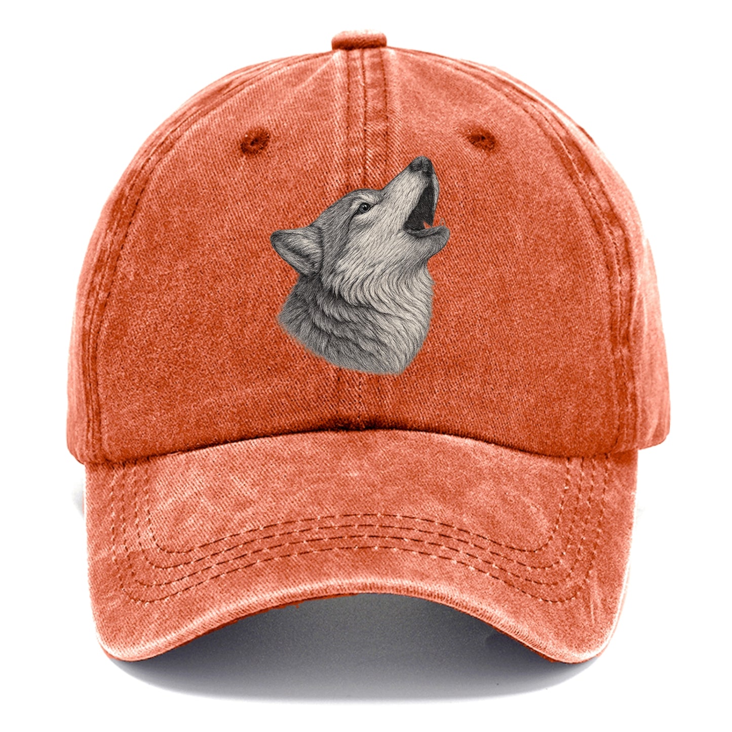 wolf howling portrait Hat
