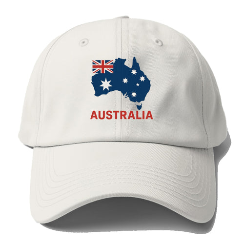 Australian Flag Map Baseball Cap