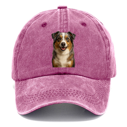blue merle australian shepherd portrait design Hat