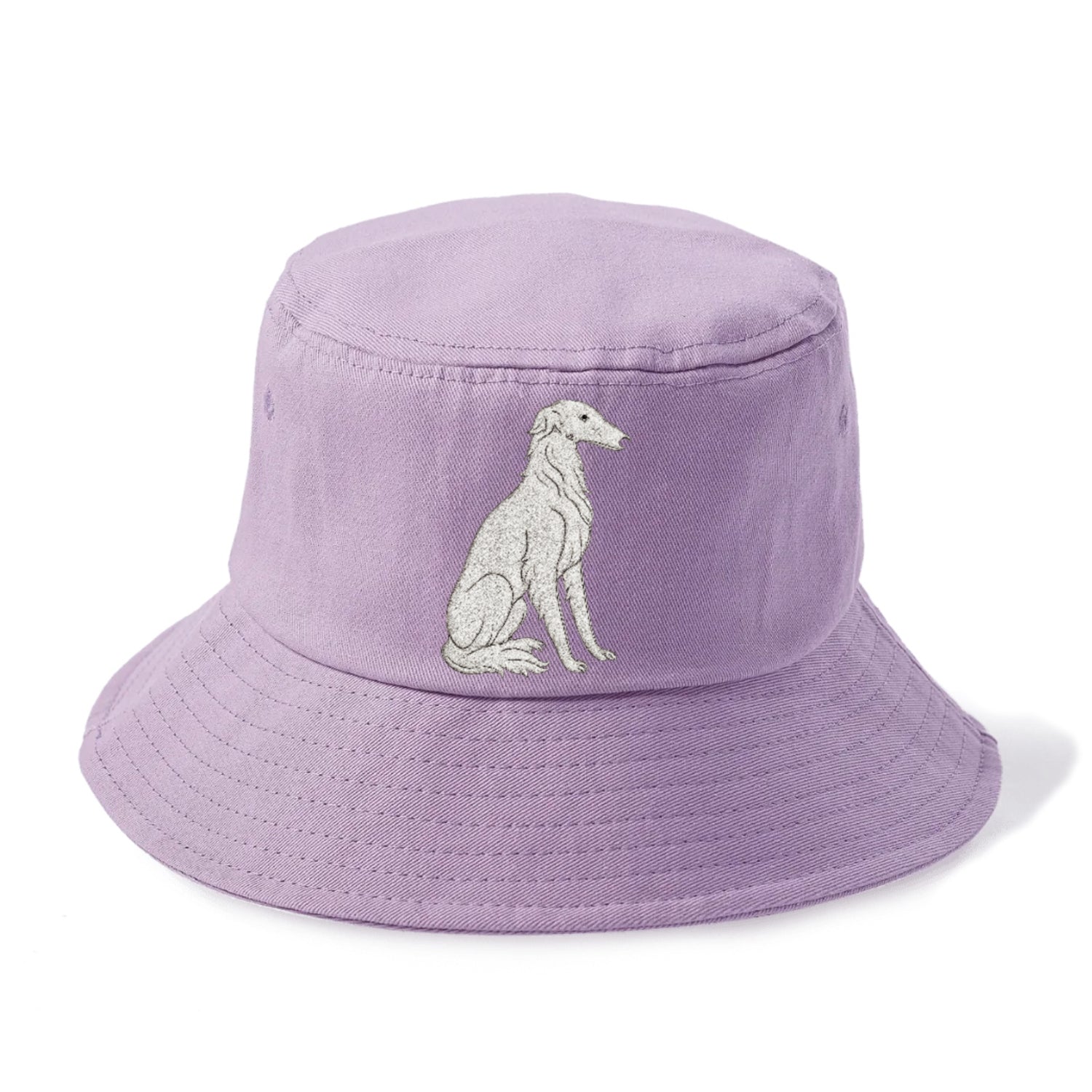 Borzoi White Sitting Pose Hat