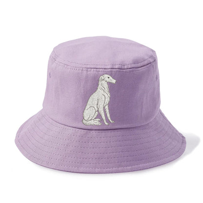 Borzoi White Sitting Pose Hat
