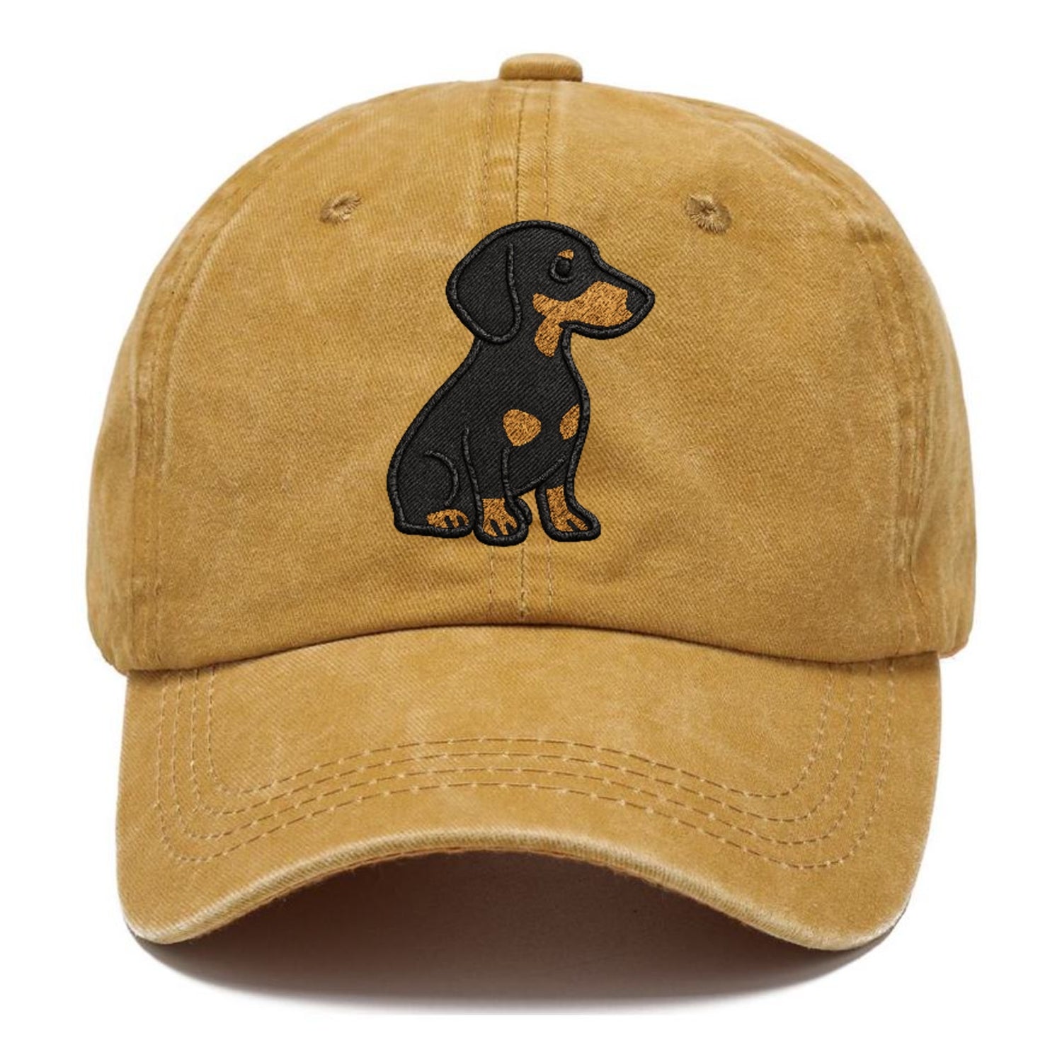 dachshund-black-and-tan-loyal-companion Hat