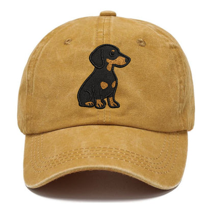 dachshund-black-and-tan-loyal-companion Hat