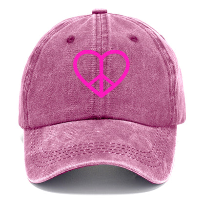 Retro 80s Heart Peace Sign Hat
