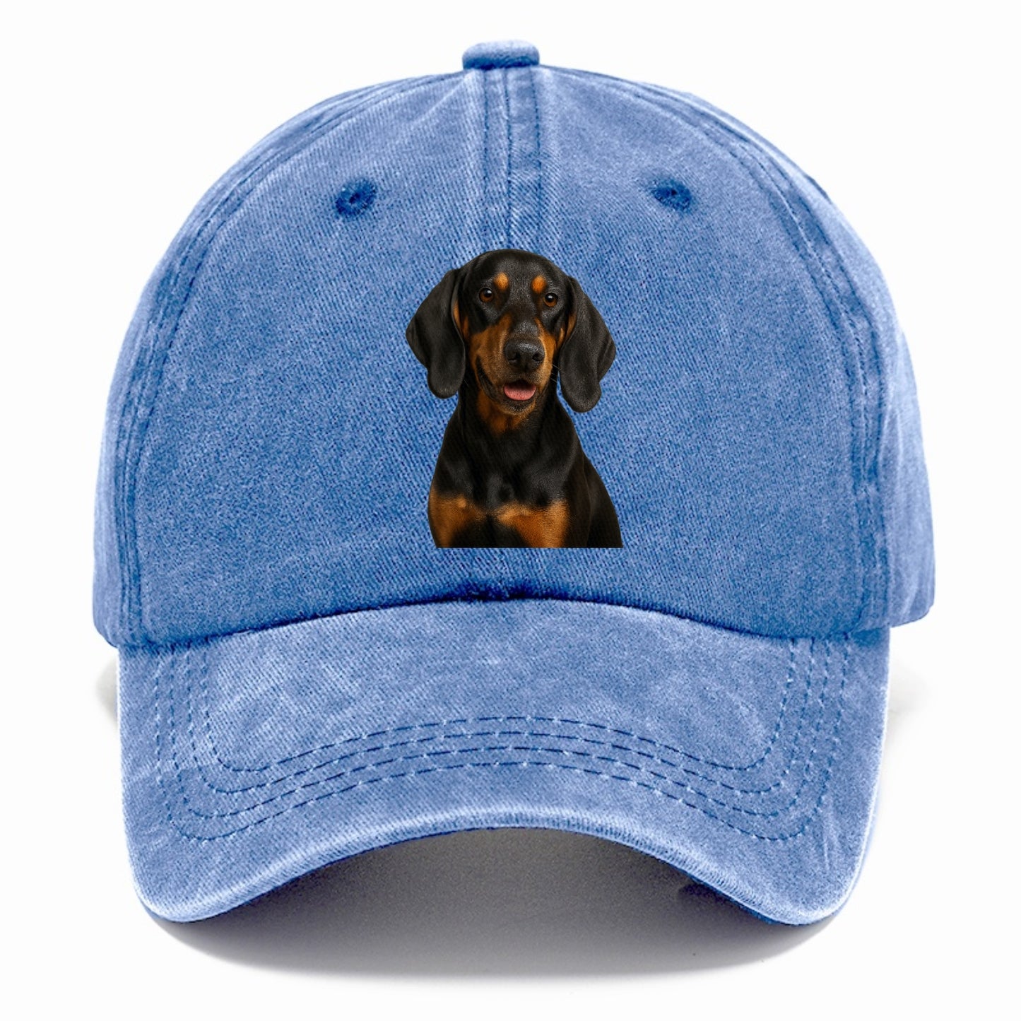 black tan coonhound portrait design Hat