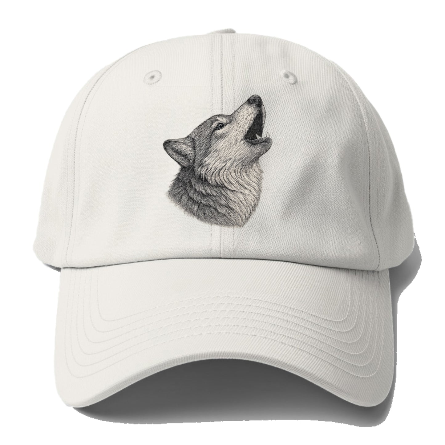 wolf howling portrait Hat