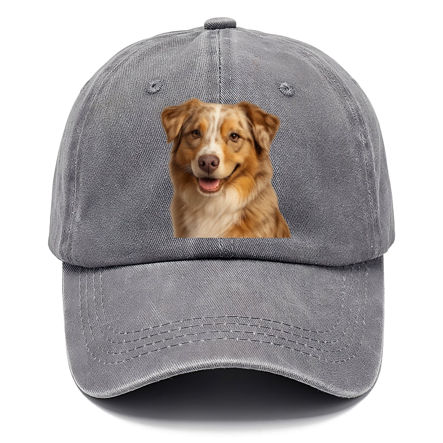 red merle australian shepherd portrait design Hat