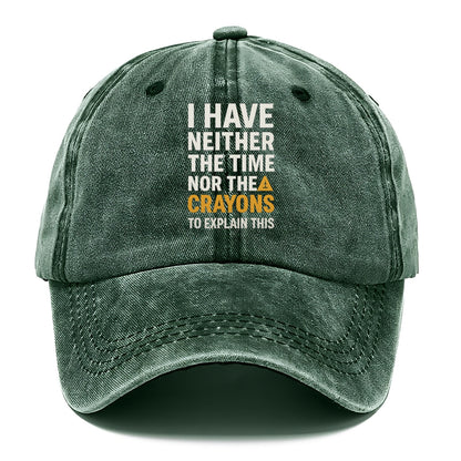 time nor crayons Hat