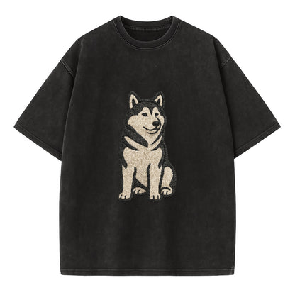 Alaskan Malamute Gray And White Pose Hat