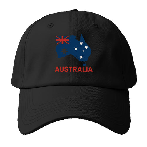 Australian Flag Map Baseball Cap For Big Heads