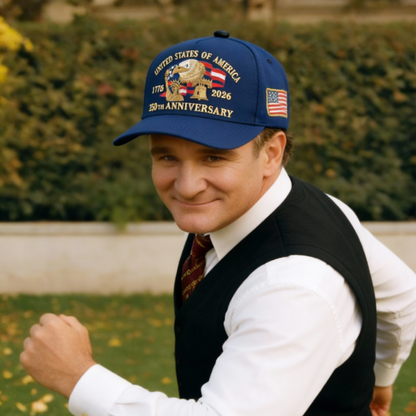 USA 250th Anniversary Embroidered Baseball Cap