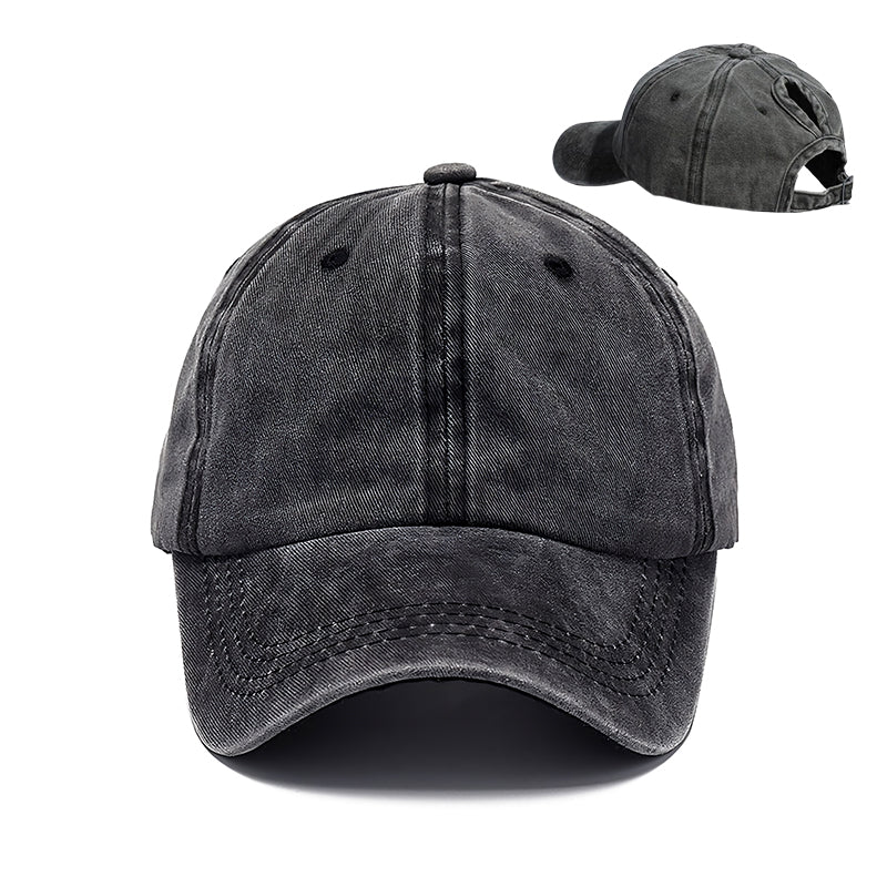 Pandaize Ponytail Baseball Cap European And American Trendy Curved Brim Baseball Cap Outdoor Sports Sun Hat For Women In Spring And Summer