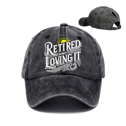 Gorra de béisbol con cola de caballo jubilada y encantada para mujer en primavera y verano