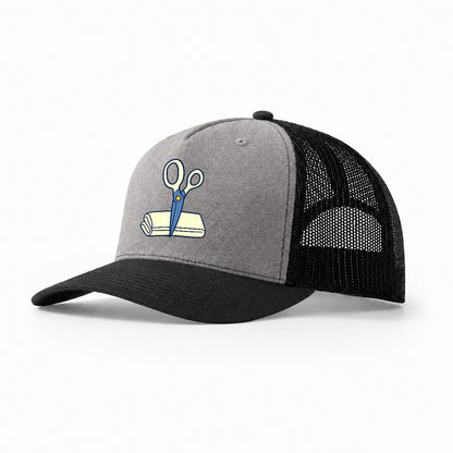 Fabric Shears Study Sewing And Quilting Trucker Hat – Grey Black