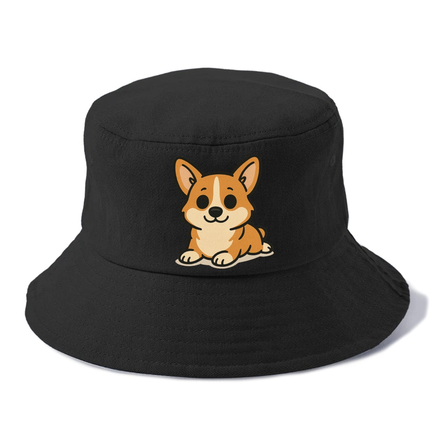 corgi sploot position portrait design Hat