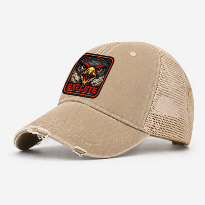 Falcon Execute Badge Washed Trucker Hat – Khaki
