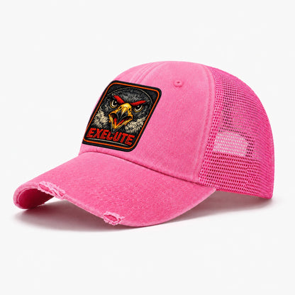 Falcon Execute Badge Washed Trucker Hat – Rose