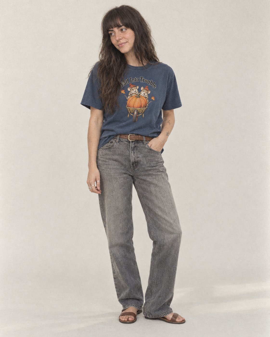 Fall Into Trouble Kerfuffle Club Classic T-shirt – studio model photo