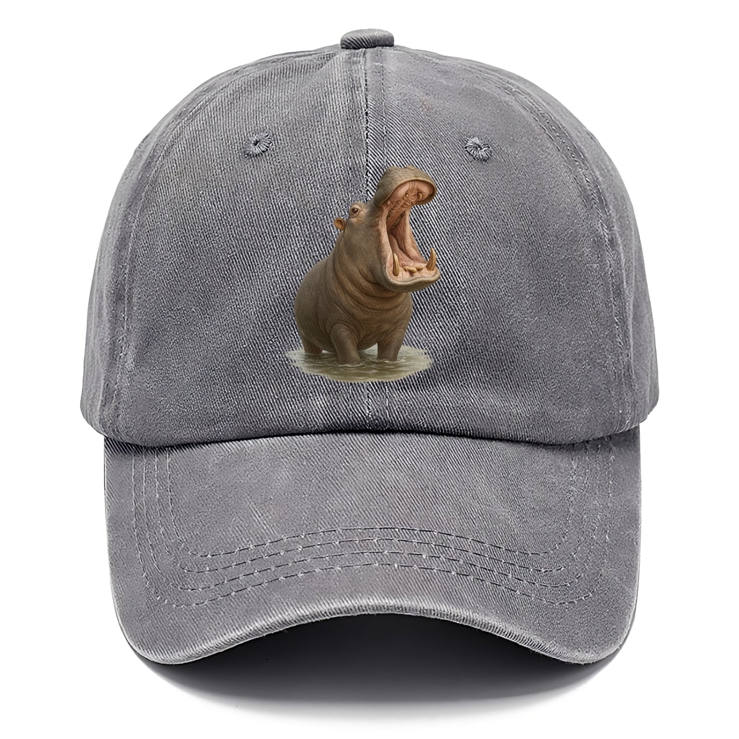 majestic hippo emerging from water Hat