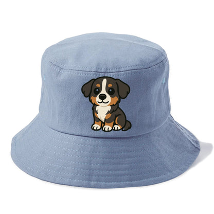 bernese mountain dog tricolor sitting pose portrait design Hat