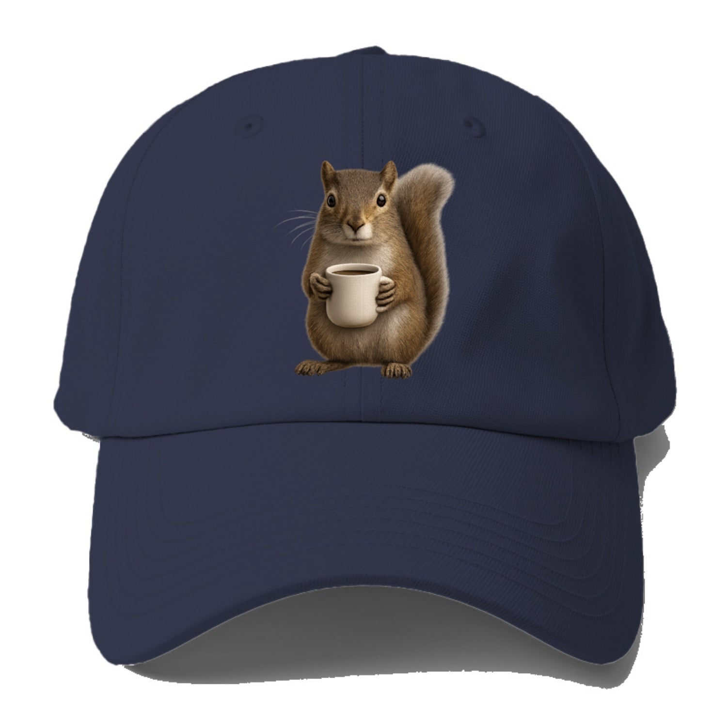 squirrel holding coffee cup art Hat