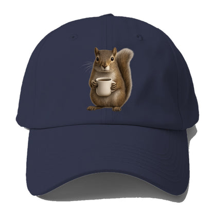 squirrel holding coffee cup art Hat