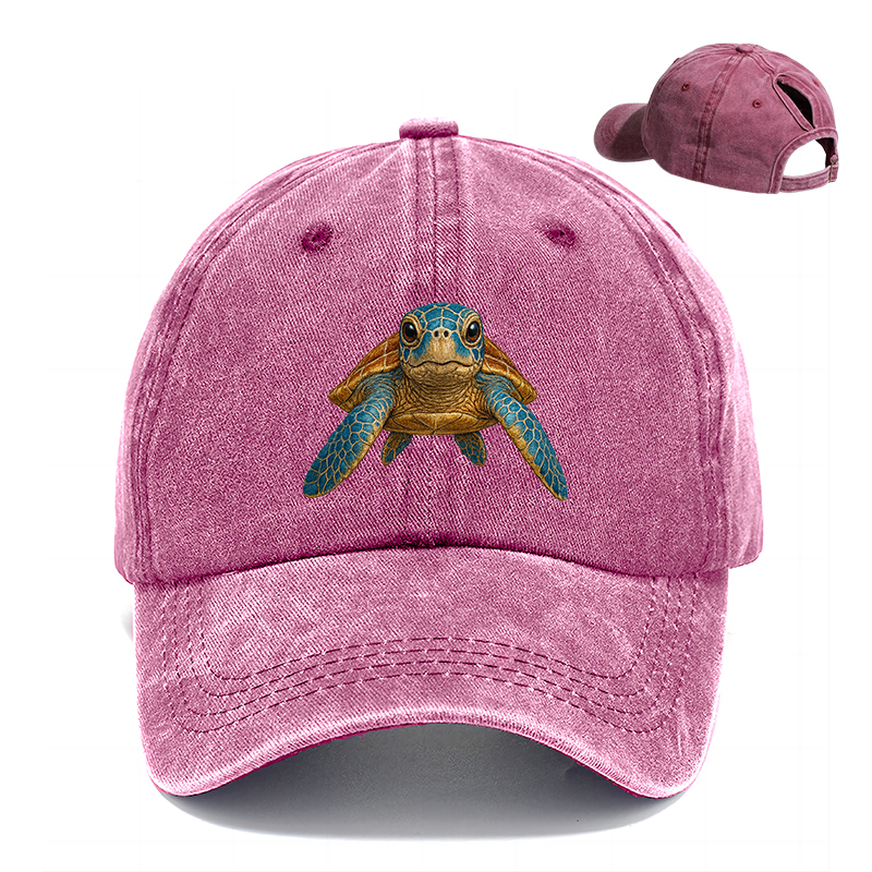 Sea Turtle Ponytail Baseball Cap
