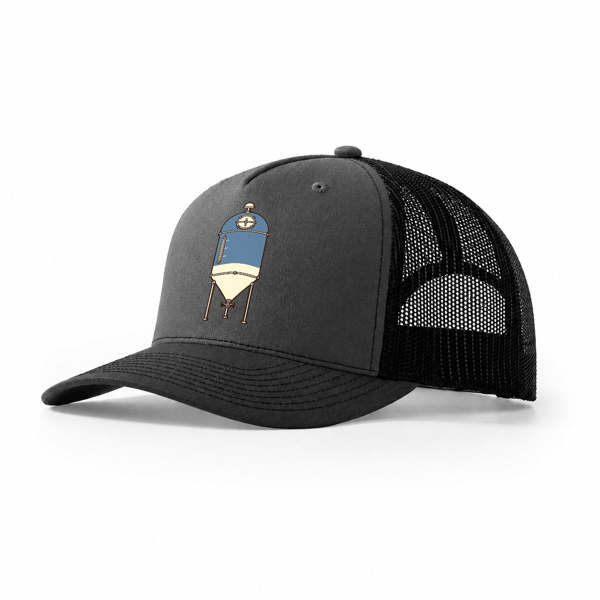 Fermenter Silhouette Homebrewing Trucker Hat – Dark Grey Black