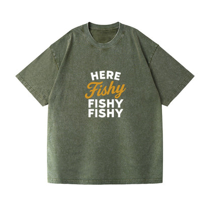 here fishy catch fish embroidery Hat