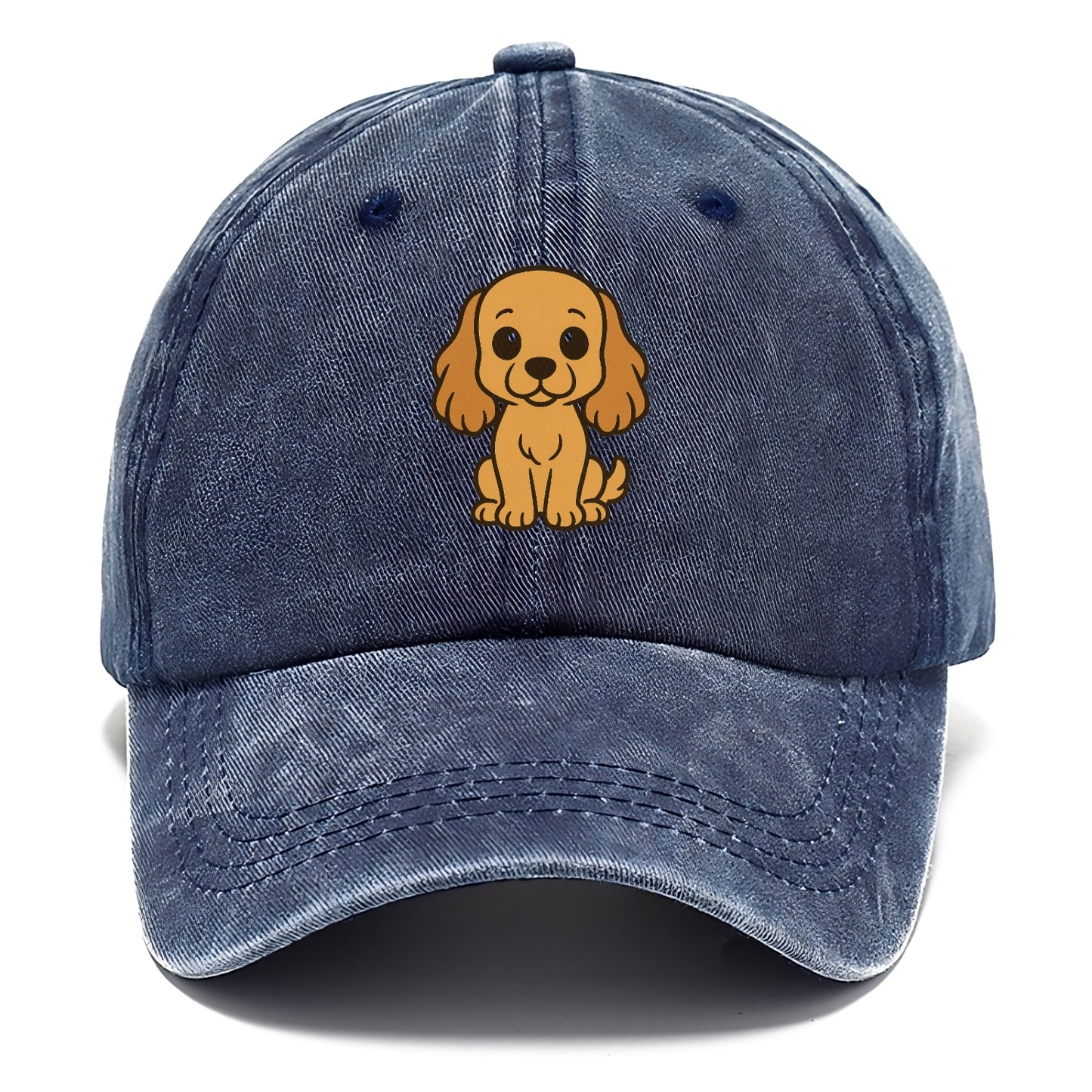 cocker spaniel golden colored sitting pose with long ears portrait design Hat