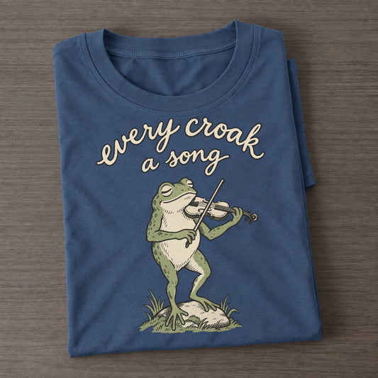 Fiddle By The Water Pond Folk Classic T-shirt – Twilight Navy