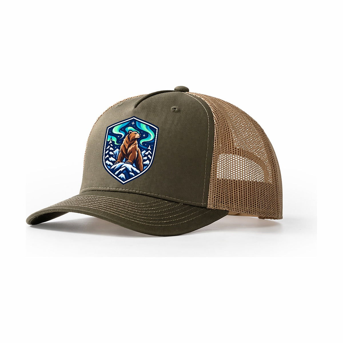 Finland Minimal Emblem Country Logos Trucker Hat – Olive Khaki
