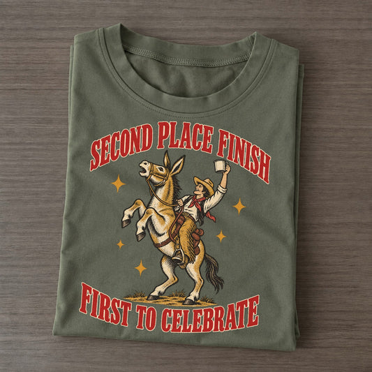 First To Celebrate Unhinged Affirmations Classic T-shirt – Army Green