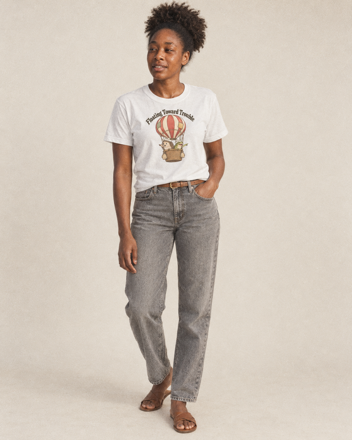 Floating Toward Trouble Kerfuffle Club Classic T-shirt – studio model photo