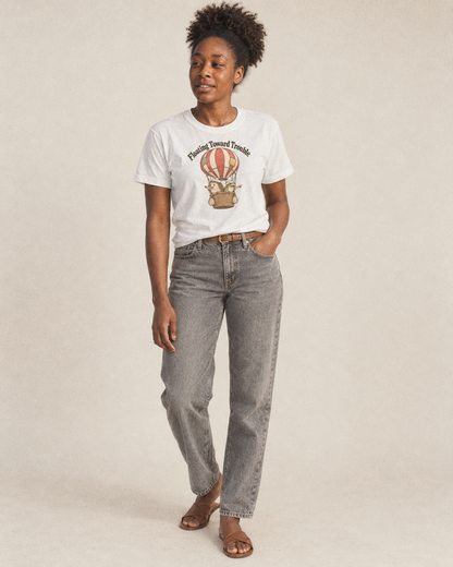 Floating Toward Trouble Kerfuffle Club Classic T-shirt – studio model photo