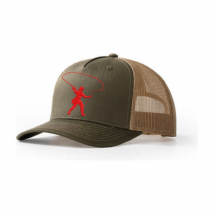 Fly Fisher Back Cast Micro Motion Mark Trucker Hat – Olive-Khaki