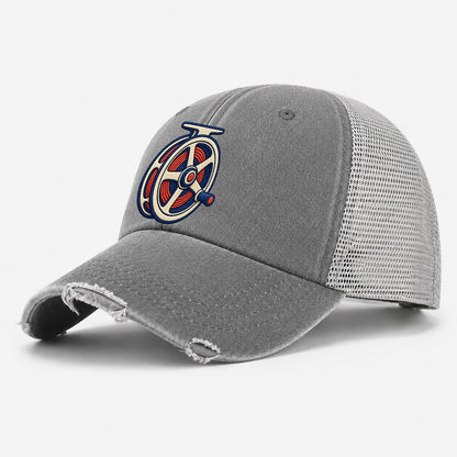 Fly Fishing Reel Tiny Solo Marks Washed Trucker Hat – Grey