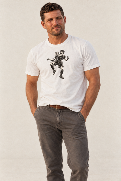 Football Chest Control Global Sports Ink Figures Classic T Shirt C68Fe324 – studio model photo