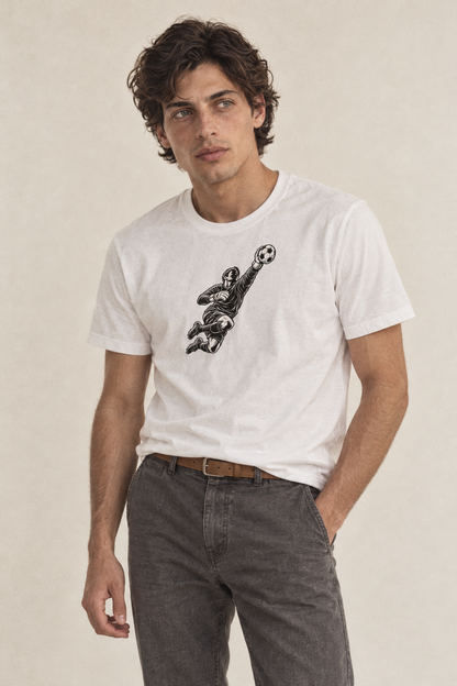 Football Keeper Diving Save Global Sports Ink Figures Classic T Shirt B2537091 – studio model photo