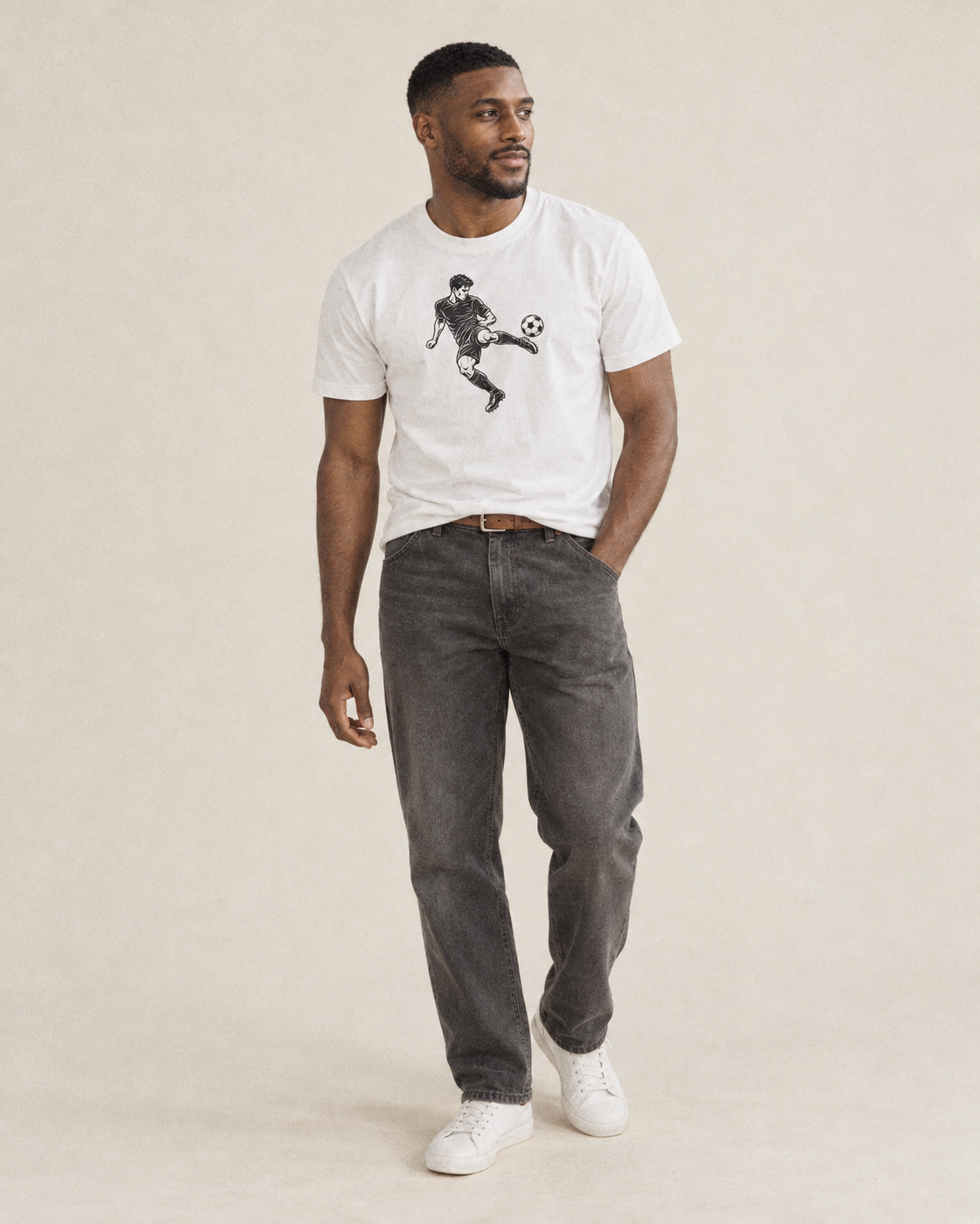 Football Side Volley Global Sports Ink Figures Classic T Shirt Edd430Fd – studio model photo