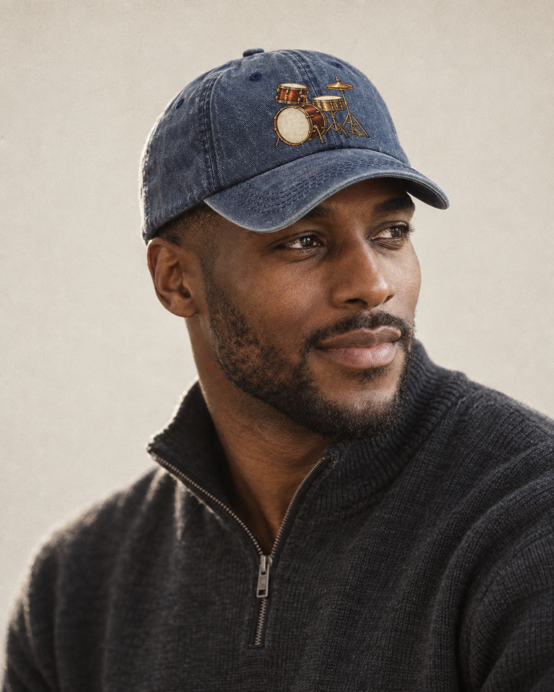 Model wearing the cap