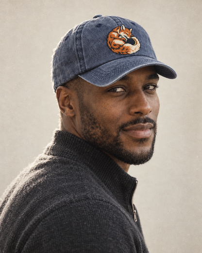 Model wearing the cap