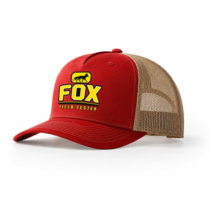 Fox Field Tested Heavy Duty Trucker Hat – Red Khaki