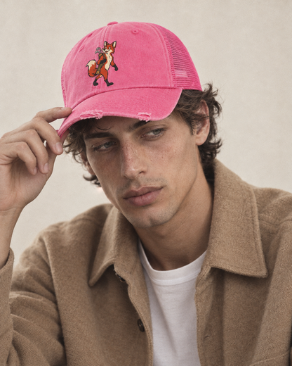 Model wearing the cap
