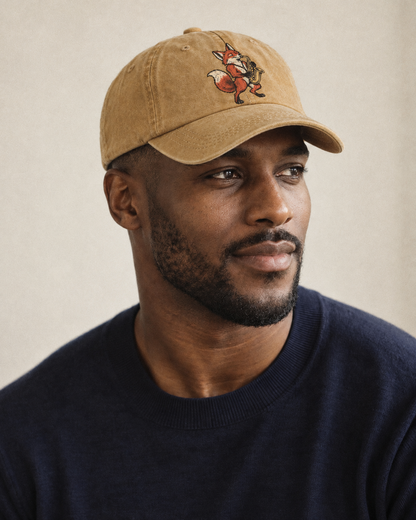 Model wearing the cap