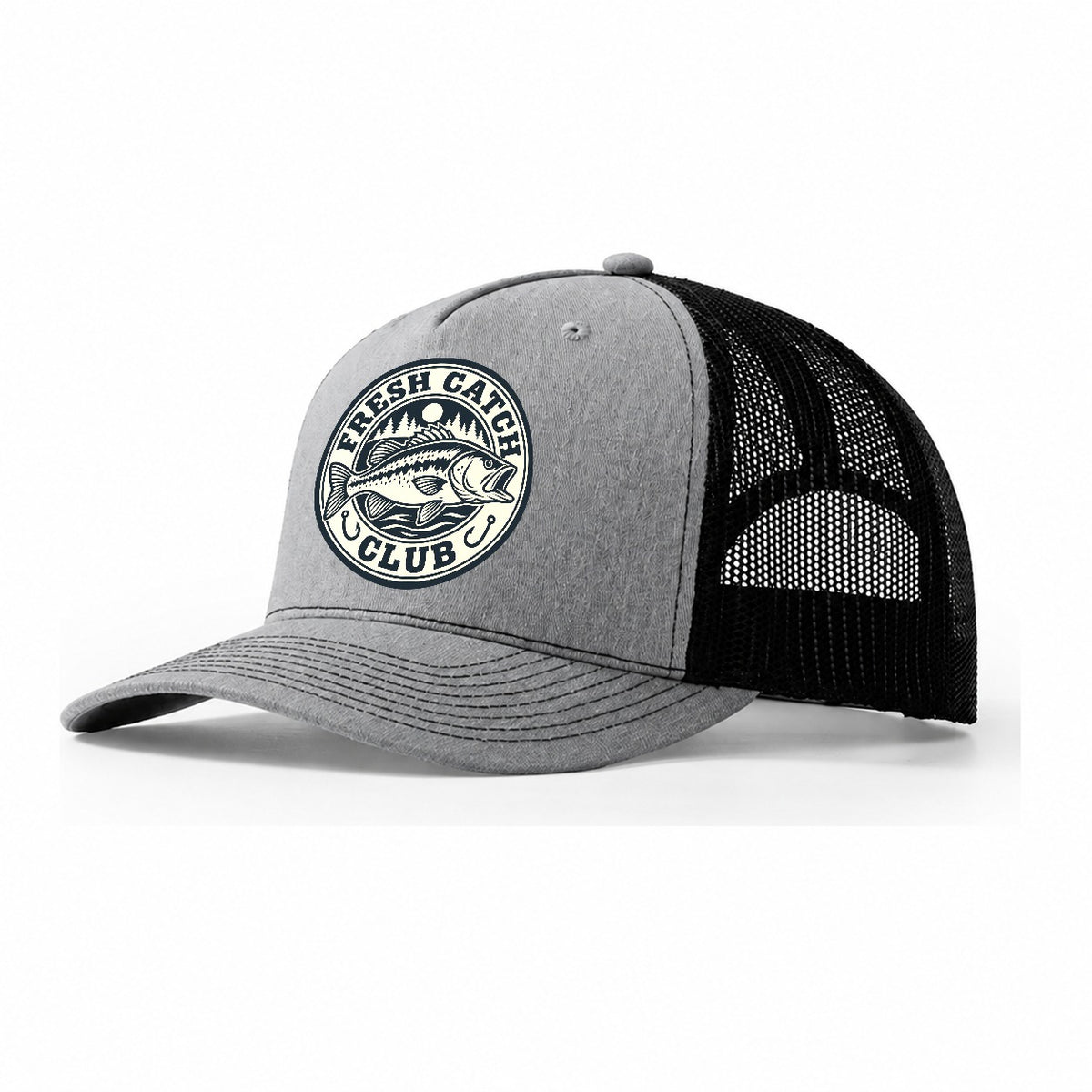 Fresh Catch Club Fishing Elegant Trucker Hat – Sport Grey Black
